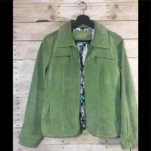 LAL Green Leather Coat Jacket